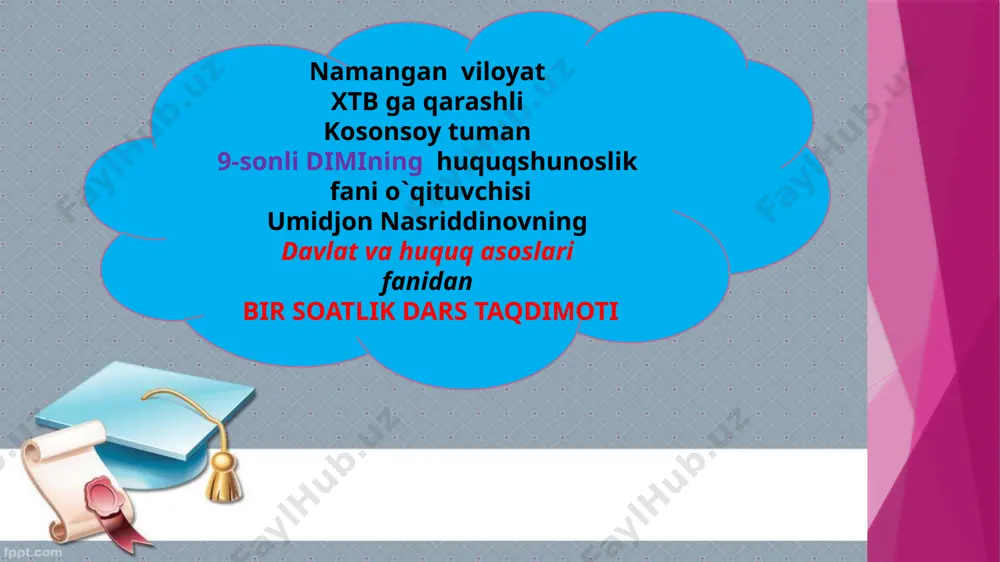 8-sinf huquqbuzarlik — PPTX