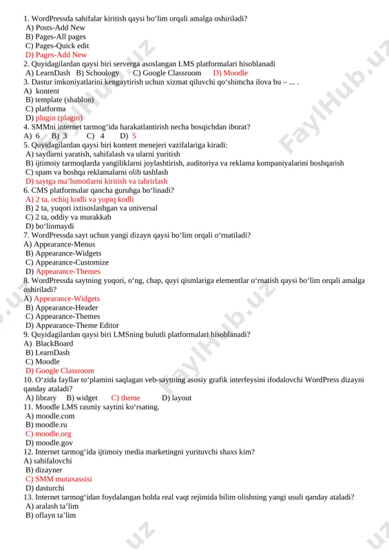 3-chorak uchun test 8-informatika — DOCX
