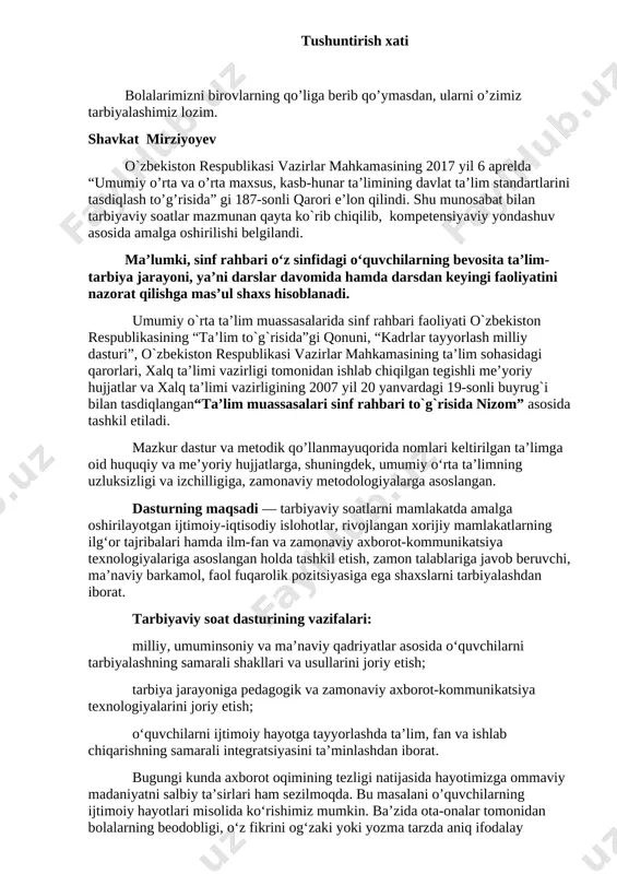 8-sinf 2020-2021 tayyor sinf soati — DOC