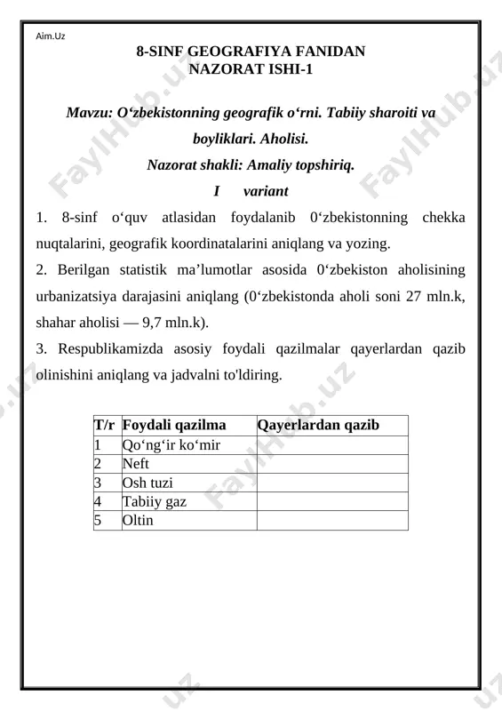 8_sinf_geografiya_nazorat_ishi — DOCX