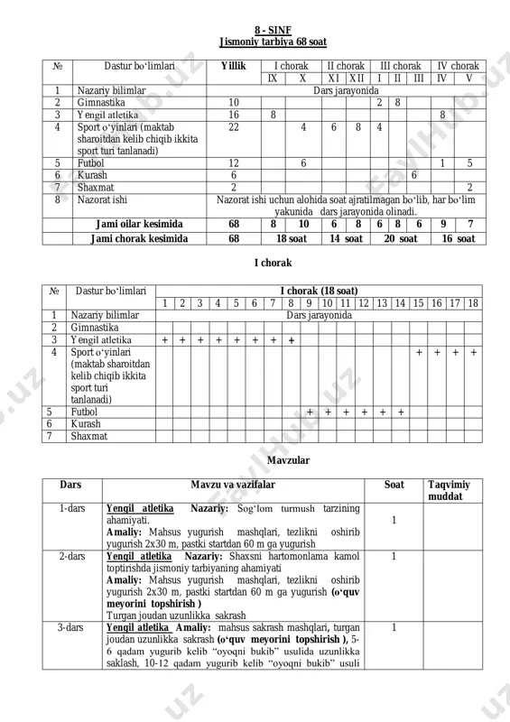 8-sinf jismoniy tarbiya — PDF