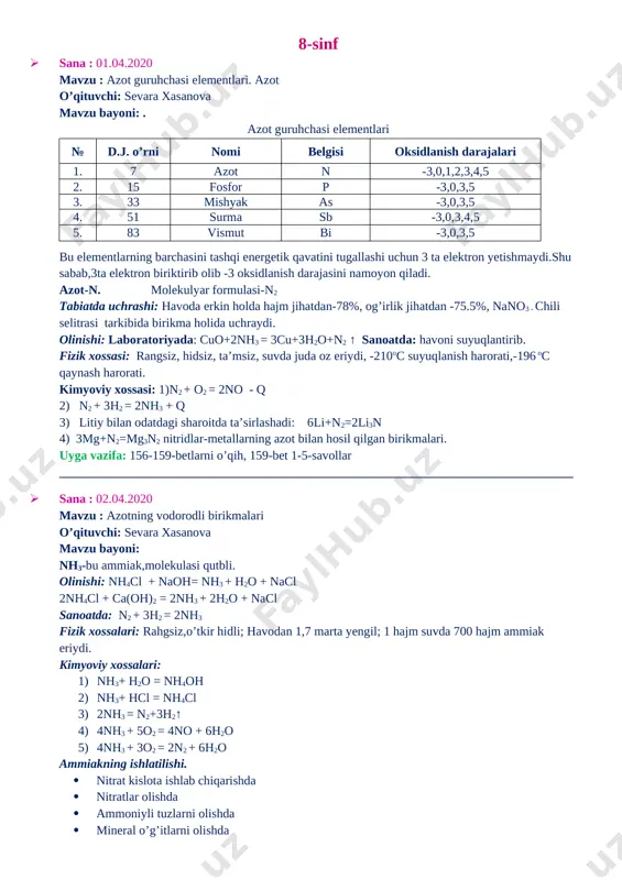 kimyo8 tezis. 20.05 — DOCX