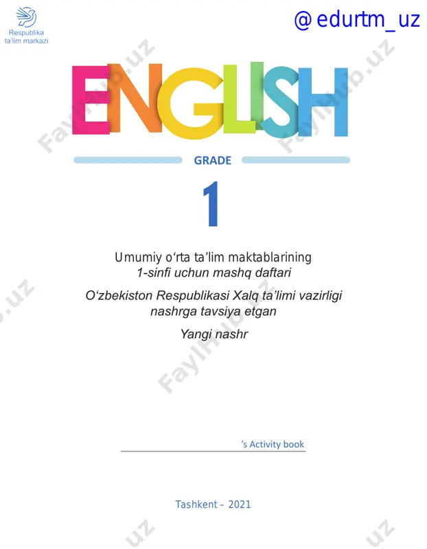 ingliz tili 1_mashq daftari — PDF