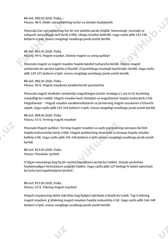 8-sinf tezis — DOCX