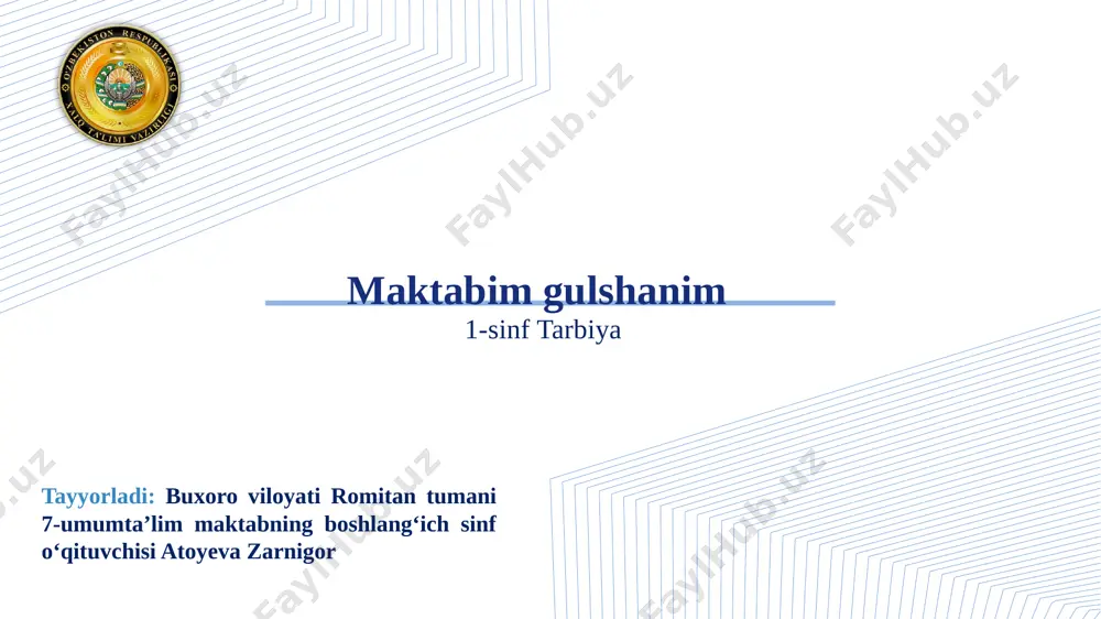 1-sinf tarbiya1 — PPTX