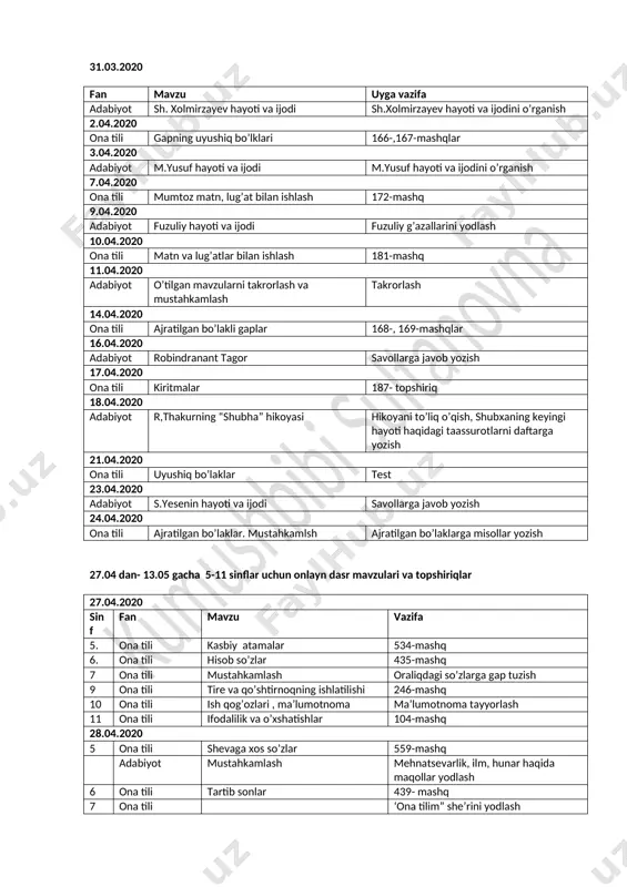8.mavzular .kumush — DOCX