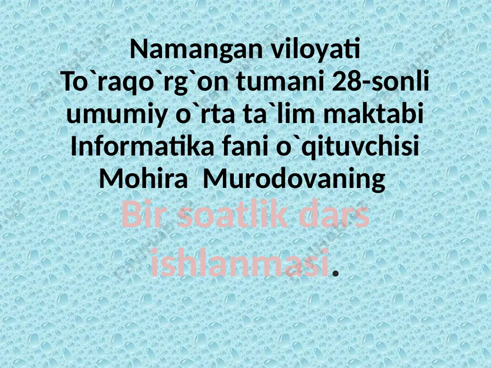 mantiqiy elementlar — PPTX