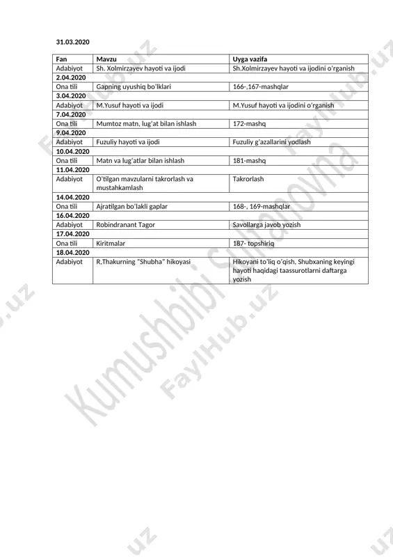 8.mavzular.ona tili millat ruhi.kumush — DOCX