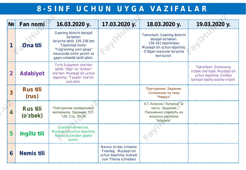 8-sinf-uyga-vazifalar — PDF