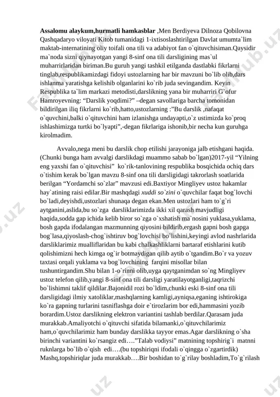 munosabat — DOCX
