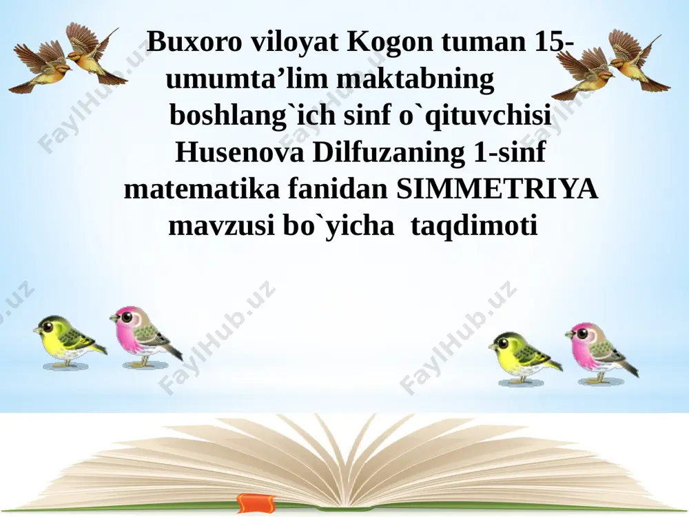 1-sinf matematika husenova d — PPTX