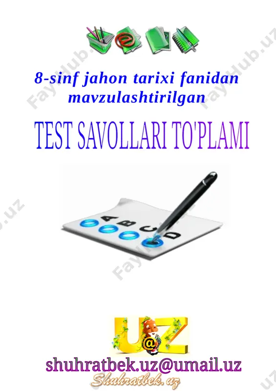 8-sinf jahon tarixi mavzu.870 — DOCX