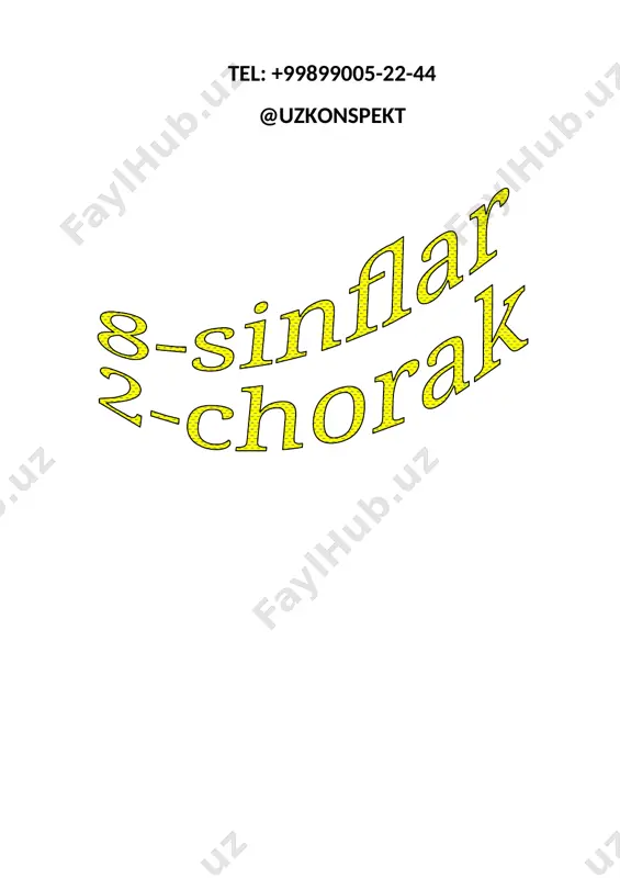 8-sinf fransuz tili ii-chorak — DOCX
