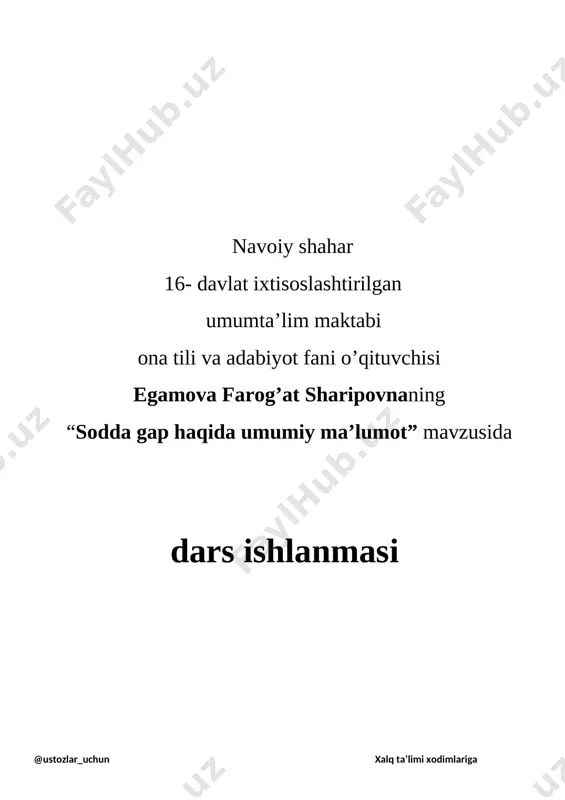 ochiq dars ona tili — DOCX