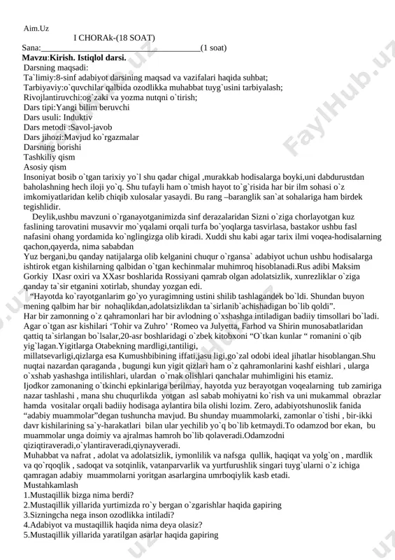 8_sinf_adabiyot_fanidan_konspekt — DOCX