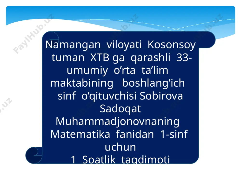 matematika 1-sinf — PPTX