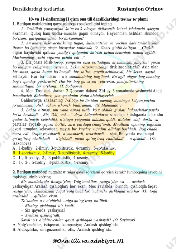 darsliklardagi testlar_javobi — PDF