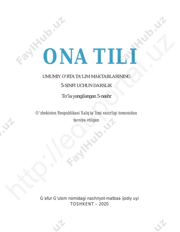 @books_kitob ona tili 5-sinf — PDF