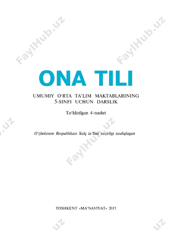 ona tili darslik 5-sinf — PDF