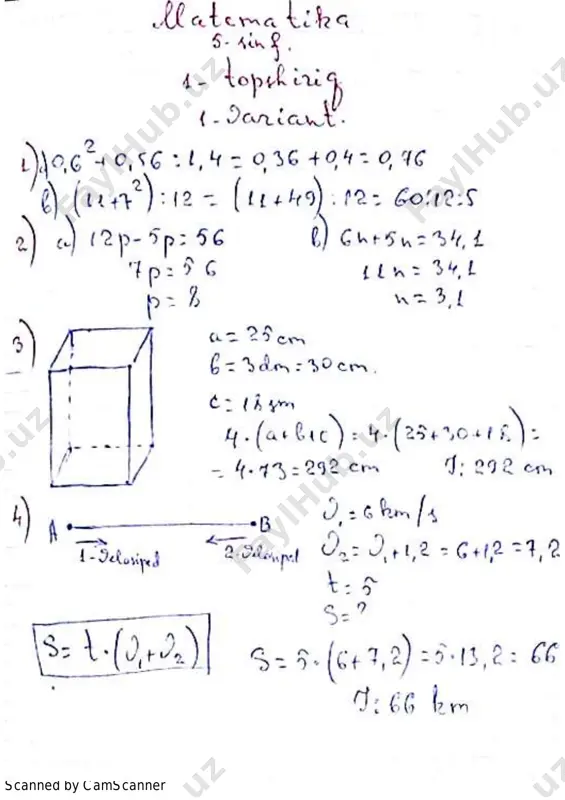 5-sinf.matematika yechimi — PDF