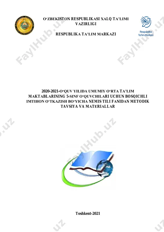 nemis tili 5 imtihon 2021 — PDF