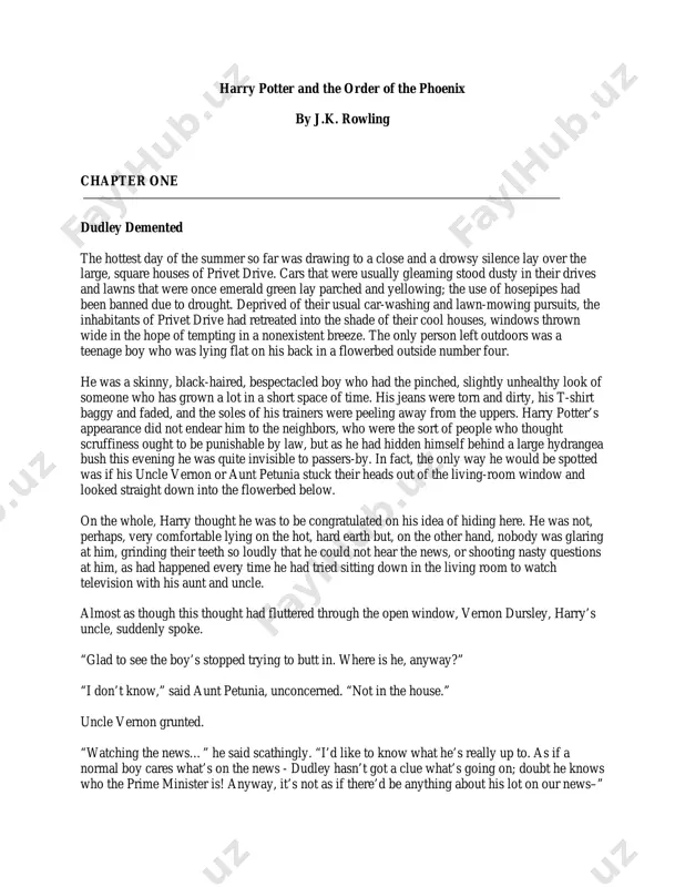 book 5 - harry potter and the order of the phoenix — PDF