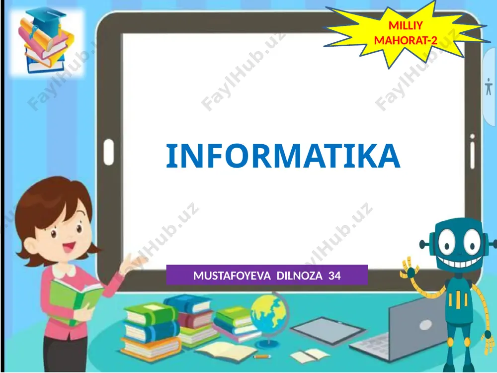 2- sinf informatika 4- chorak 1- dars — PPTX