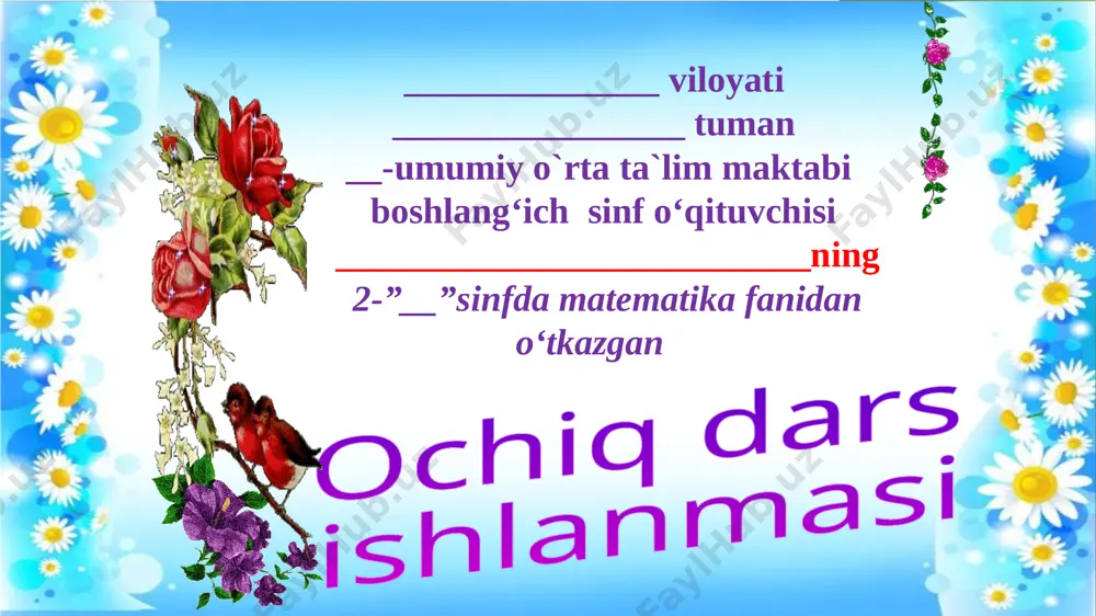 2-sinf matematika 103-mavzu ... — PPTX