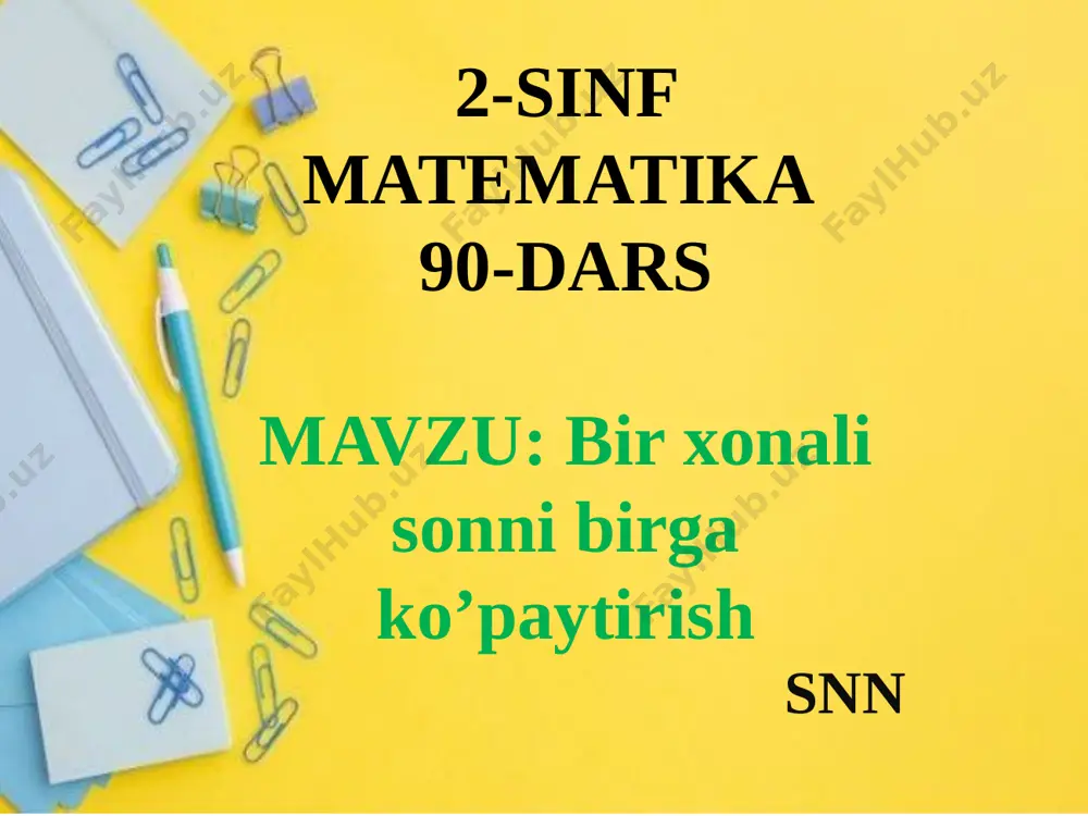 2-sinf 90-dars — PPTX