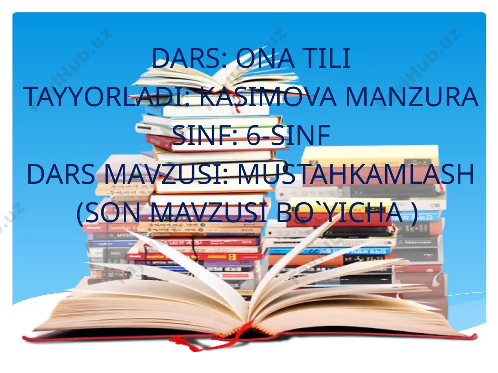 mustahkamlash(son mavzusi) — PPTX