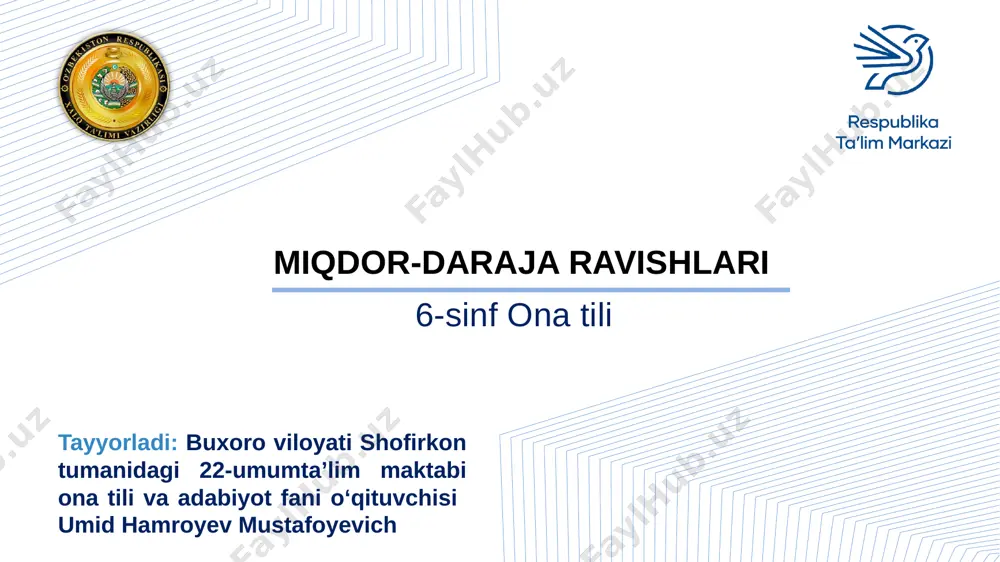6-sinf ona tili — PPTX