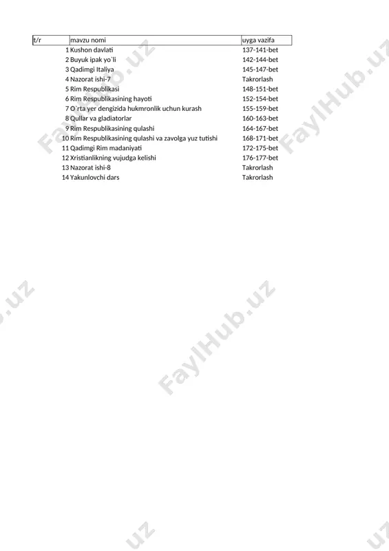 6-sinf tarix — XLSX