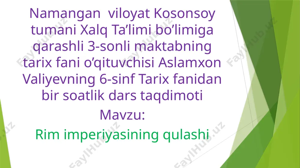 rim imperiyasinig qulashi — PPTX