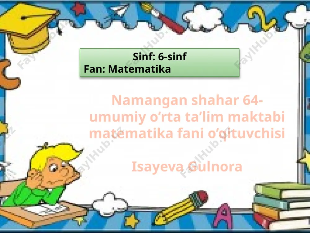 6-sinf uchburchak yuzi o'qituvch g.isayeva — PPTX