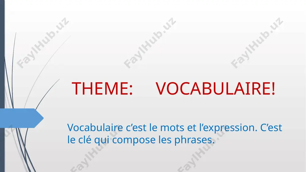 6 classe vocabulaire — PPTX