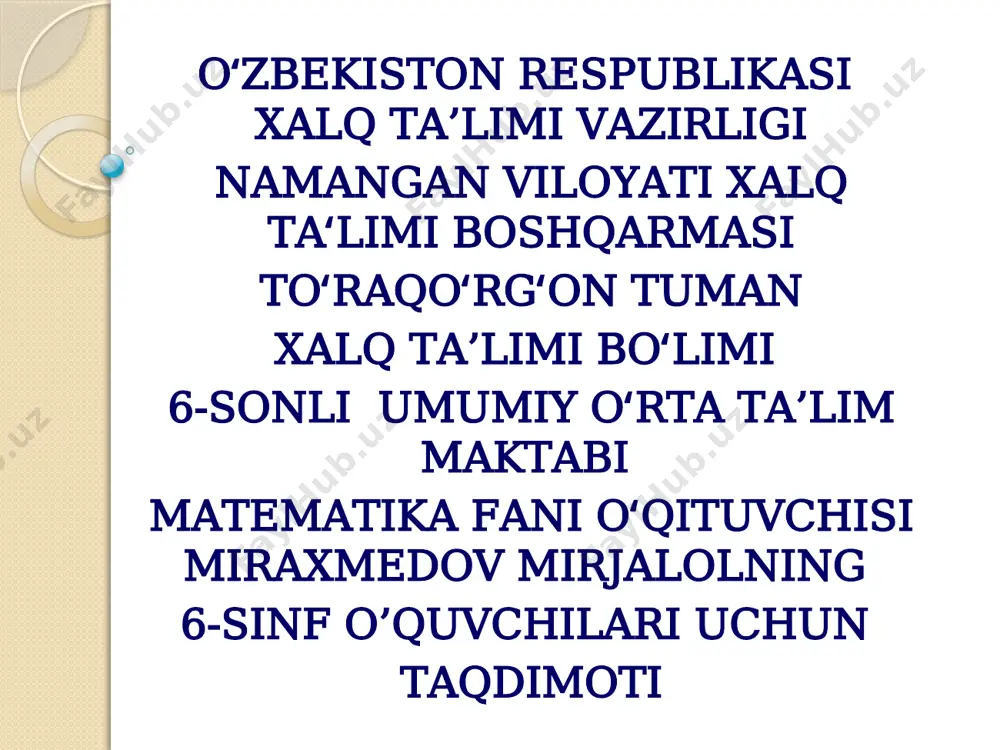 6-sinf aylana va doira — PPTX
