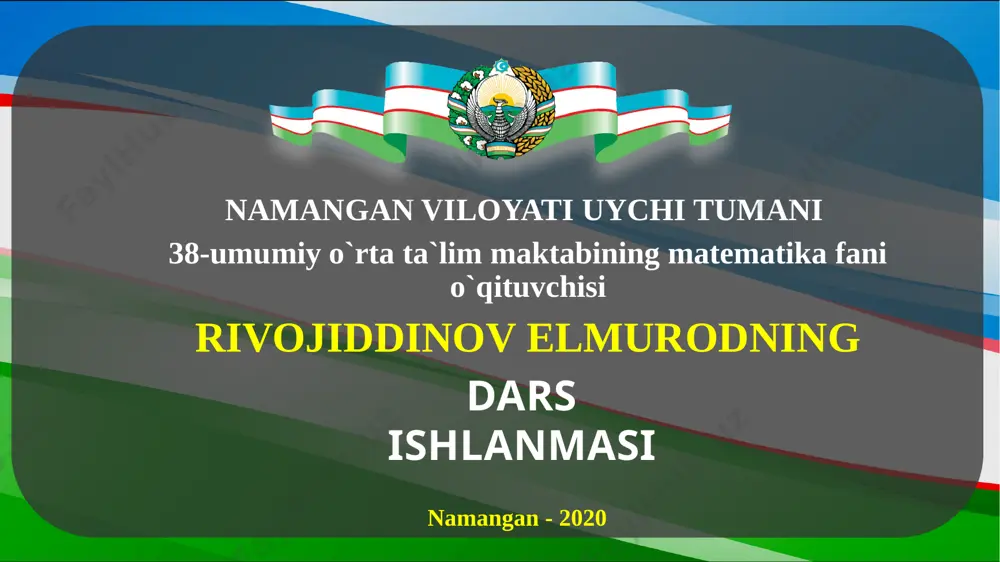 o‘nli kasrlarni ››› @rivojiddinovpro — PPTX