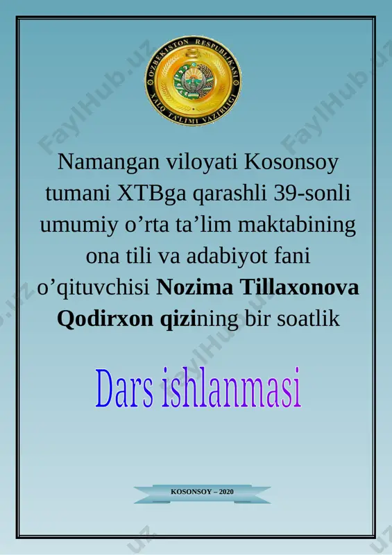 namangan viloyati kosonsoy tuman — DOCX