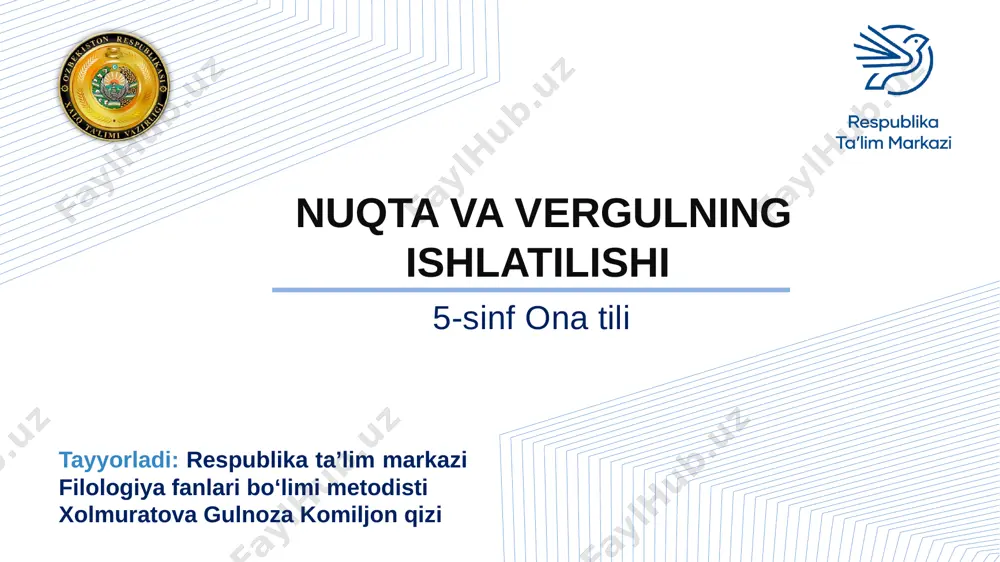ona tili slaydi 5-sinf — PPTX