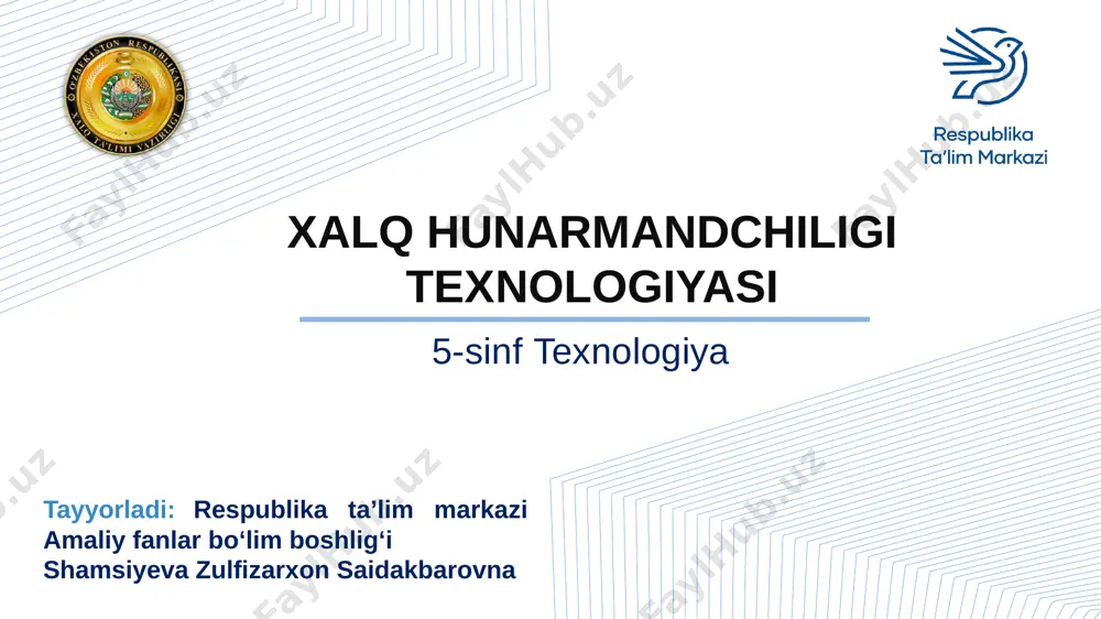 5-sinf texnologiya — PPTX