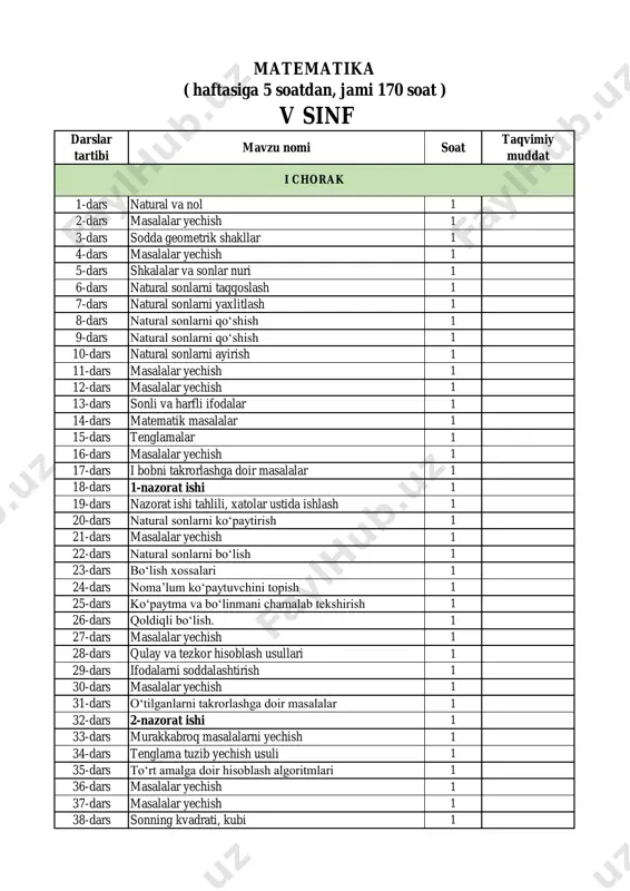 5-sinf matematika — PDF
