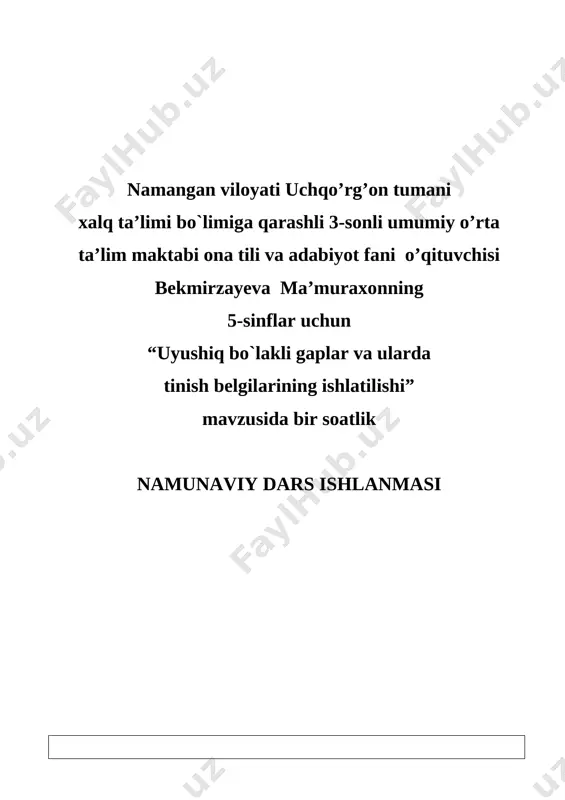 dars ishlanma — DOC