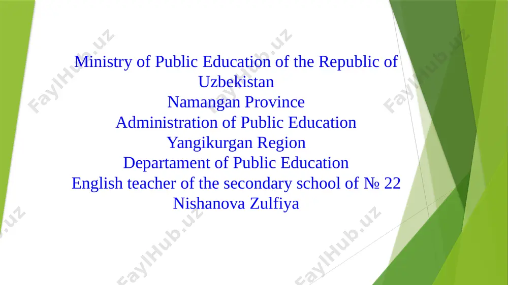 22-maktab nishanova zulfiya — PPTX