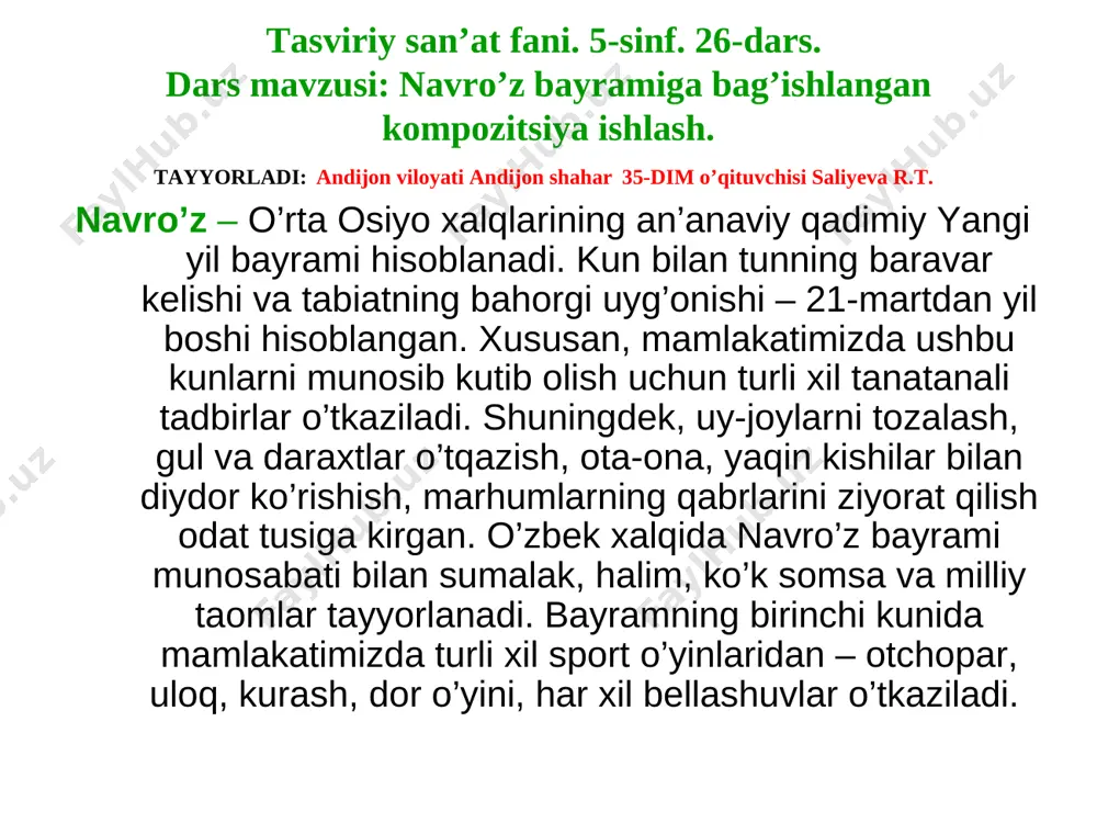 5-sinf.tasviriy san’at fani. 26-dars. ppt — PPT