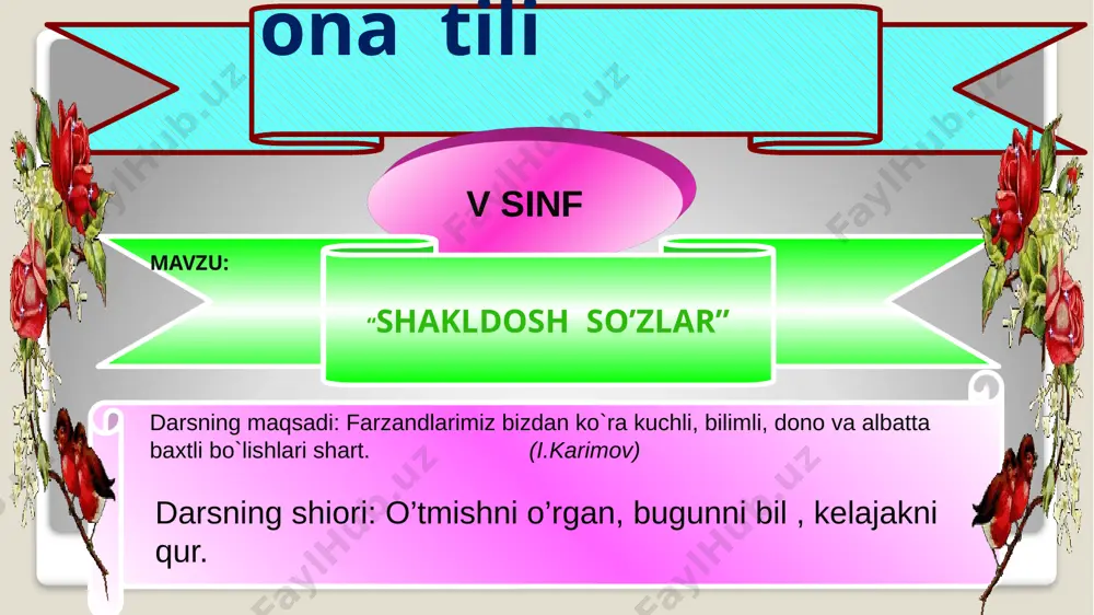 5-sinf ona tili — PPTX