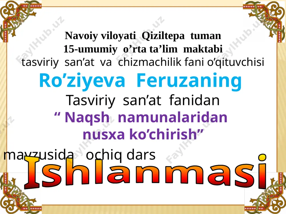sharipova_sohiba_5_sinf_tasviriy — PPTX
