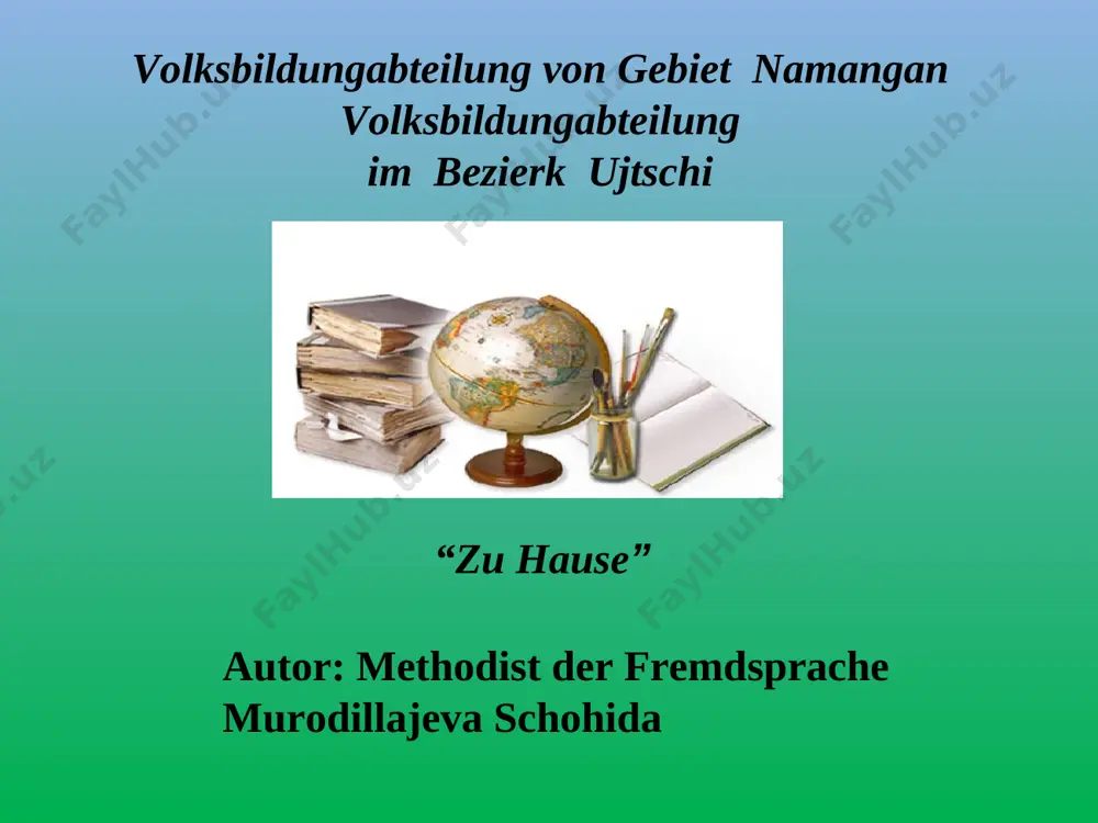 1-sinf zu hause — PPT