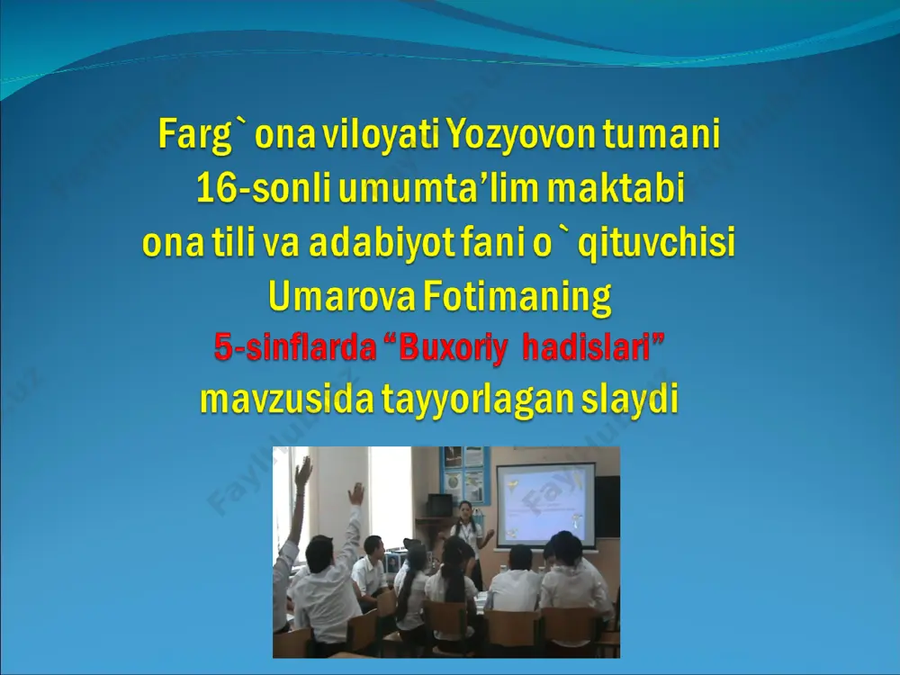 xadislar — PPT