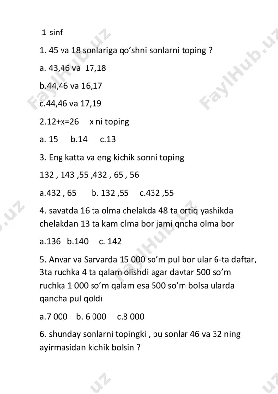 1-sinf test — PDF