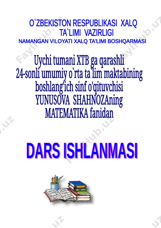 matematika ochiq dars — DOC